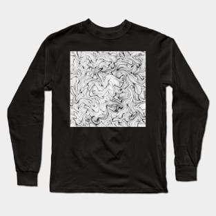 Ghostly Mist Liquid Marble Design Pattern Long Sleeve T-Shirt